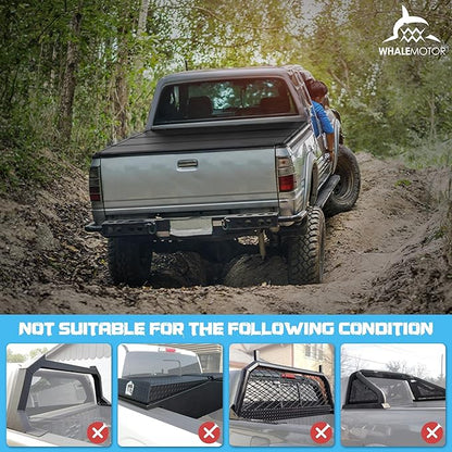 Hard Folding Truck Bed Tonneau Cover Compatible with Nissan Frontier 2005-2026 5 ft Short Box w/or w/o Track Rail, Tri Fold Style