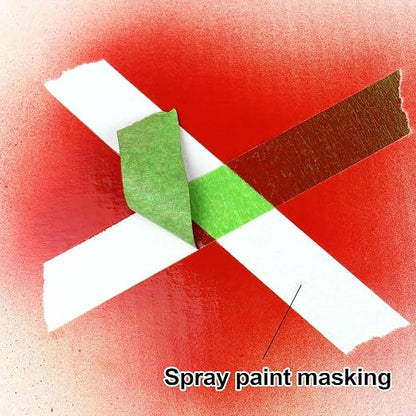 BOMEI PACK Painters Tape - Painting Tape for Car Paint Green - 1 inch x 60 Yards Paint Tape for Walls Painting, Automotive, Labeling, DIY Crafting, Decoration and School Projects, 6 Pack