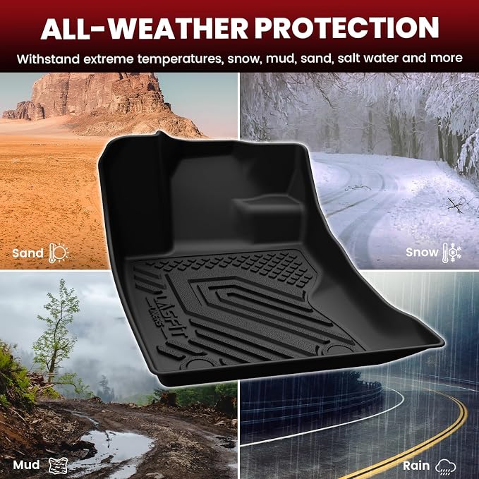 LASFIT Full Set Floor Mats for Subaru Outback 2026, All Weather TPE Custom Fit Floor Liners 1st & 2nd Row & Seat Back Mat & Cargo Mat for Outback 2026,Black