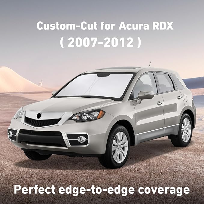 EcoNour Windshield Sunshade Compatible for Acura RDX 2007-2010 2011 2012, Sun Visor for Front Windshield & Window Sun Shade Cover, UV Heat Blocker & Protector, Car Accessories