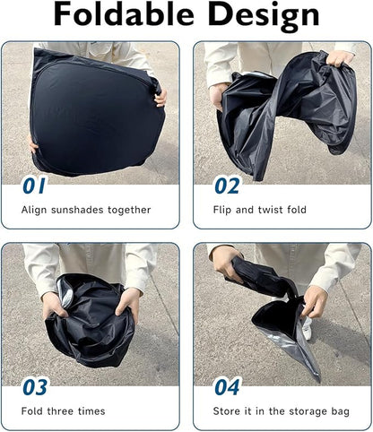BIBLOZ Car Windshield Sun Shade for Nissan Altima 2013-2018, S, SR, SV, SL Accessories Foldable Car Sunshade Front Windshield Sun Visor PET Reflective Material