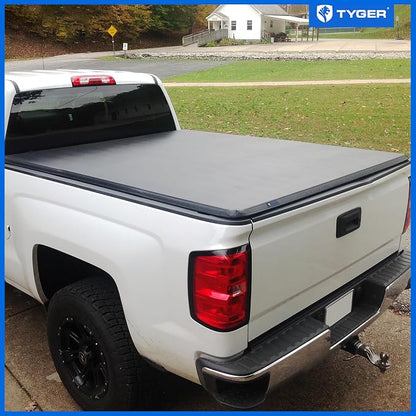 Tyger Auto T3 Soft Tri-Fold Truck Bed Tonneau Cover Compatible with 2014-2018 Chevy Silverado / GMC Sierra 1500; 2015-2019 2500HD 3500HD; 2019 LD/Limited Only | Fleetside 6'6" Bed (78") | TG-BC3C1007
