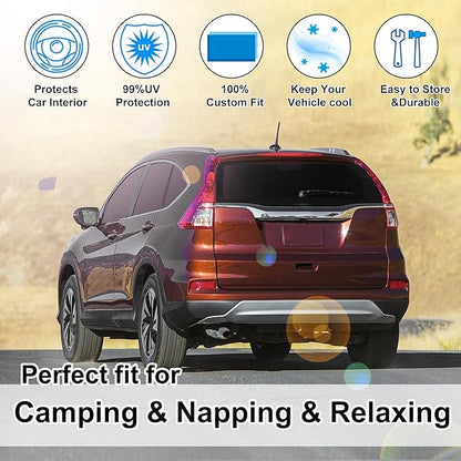 TINGLU Window Shades for Honda CR-V 2012 2013 2014 2015 2016 Accessories Car Side Full Windows Rear Triangular Windshield Sun Shade Sun UV Rays & Privacy Protection for Camping,Napping&Relaxing 8PCS