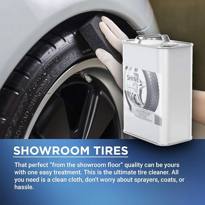AutoGeneral Tire Shine & Cleaner - Solvent-Based - High-Gloss Tire Dressing - Protects Against Cracking, Fading & UV Effects - Industrial Strength - 1Gal