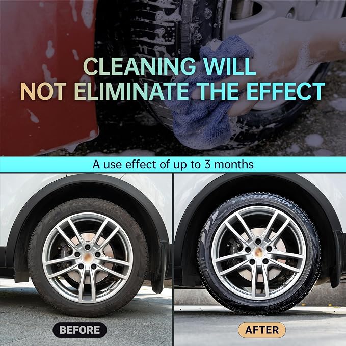 Gloss Tire Spray Rapid Ceramic Tire Coat –Deep Tire Black Finish – Lasts Up to 10x Longer – No Sling, Non-Greasy Ceramic Tire Coating for Car, Truck & SUV car Detailing Supplies 19 Oz