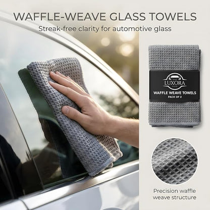 Car Cleaning Kit for Men | Professional Car Detailing Products, Wheel Brush, 2 Large 300GSM Microfibre Towels, Wash Mitts