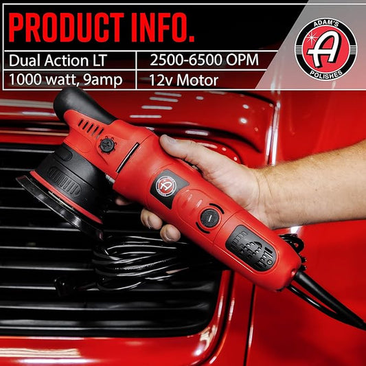 Adam's Polishes 9mm Dual Action Car Polisher (Polishing Kit) - Buffer Car Scratch Remover for Car Detailing | Includes Polish, Compound & Pads