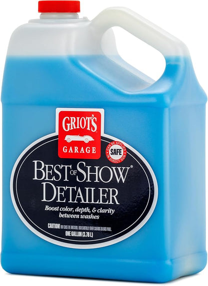 Griot's Garage Best of Show Detailer for Car Detailing, Wipes Away Dust, Fingerprints, and Light Dirt, Improves Paint Gloss and Color Between Washes, 11042, One Gallon