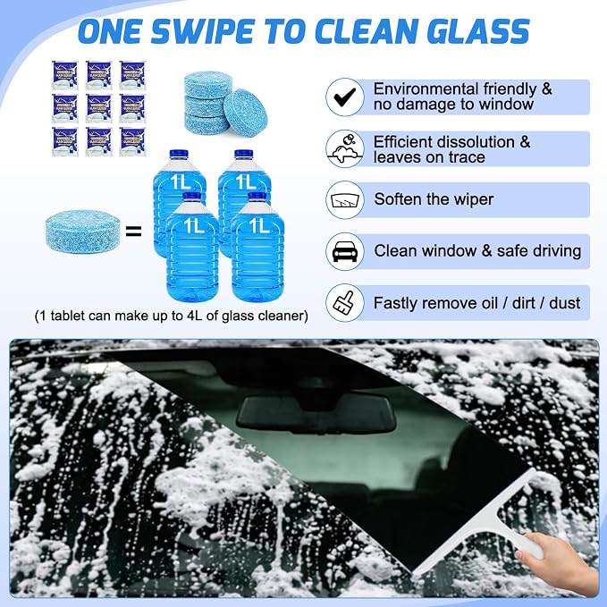 Nilight 52PCS Car Detailing Kit Auto Cleaning Tools Wash Set with Storage Carry Bag Home Use for Interior Exterior Deep Clean Polish Car Care Windshield Dashboard Seat Air Vents Wheels Tires, Blue