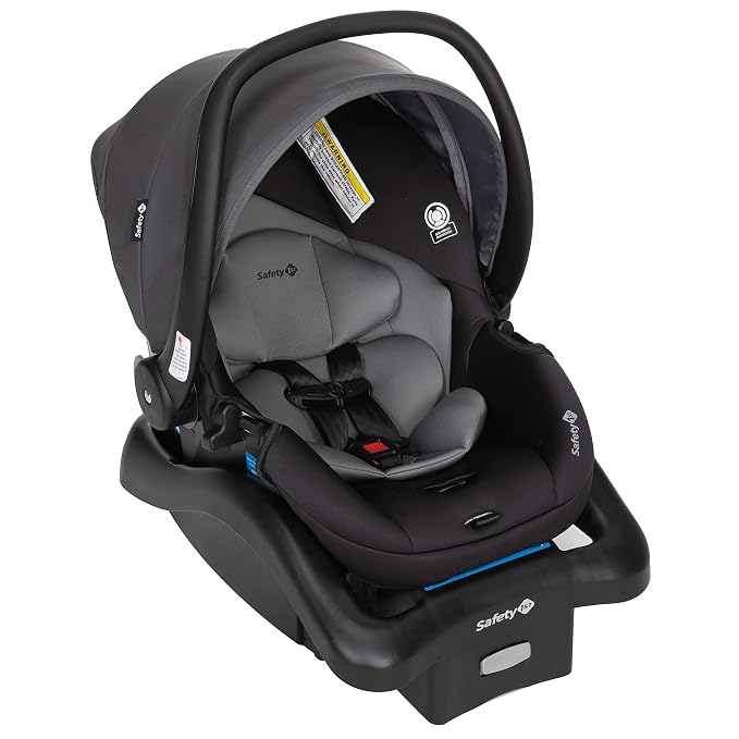 Safety 1st Smooth Ride Travel System Stroller and OnBoard FLX Infant Car Seat, Newborn to Toddler Baby Combo, Easy-Install, Large Canopy, Ample Storage, Foldable, Rear-Facing 4-30 lbs, Monument