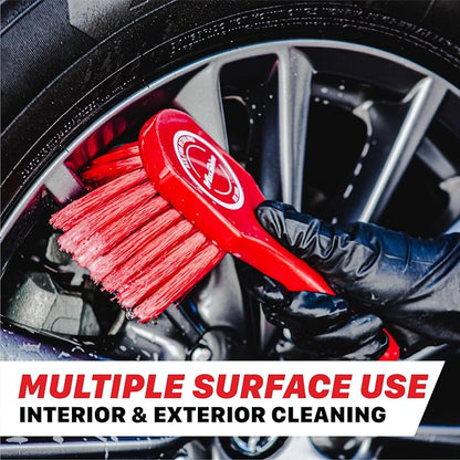 Maxshine Universal Cleaning Brushes (3-Piece Set) – Heavy-Duty, Medium-Duty, Soft Bristles – Removes Dirt & Stains – Wheels, Tires, & Exterior Surfaces – Carpets, Upholstery & Interior Surfaces