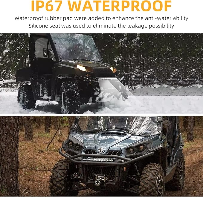 Zmoon 12 Inch LED Light Bar, 72W Spot Flood Combo Beam Light Bar, 8000 lm 6500K White, IP67 Waterproof Offroad Light Bars for Trucks, SUVs, ATVs, Boats