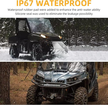 Zmoon 12 Inch LED Light Bar, 72W Spot Flood Combo Beam Light Bar, 8000 lm 6500K White, IP67 Waterproof Offroad Light Bars for Trucks, SUVs, ATVs, Boats