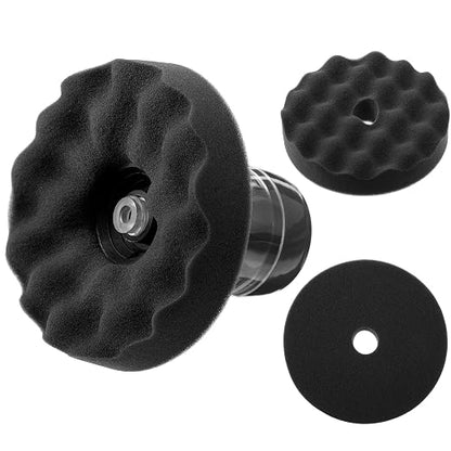 3 Pack Tire Shine Applicator Set Reusable, 2 Pack Replaceable Tire Dressing Applicator Pad Works with All Types of Shine & Gels, Professional Car Detailing Tool