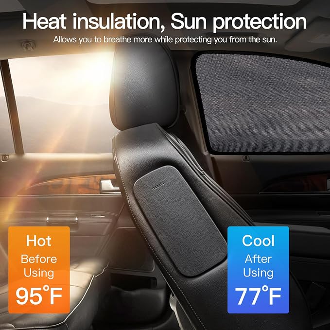 XCBYT Car Window Shade for 2019-2024 Toyota RAV4 Window Covers Side Window Sun Shade Car Window Shade for Baby with Breathable Mesh Insulate Heat and UV for Sleep Camping Breastfeeding