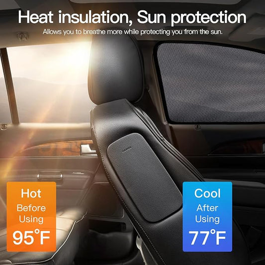 XCBYT Car Window Shade for 2019-2024 Toyota RAV4 Window Covers Side Window Sun Shade Car Window Shade for Baby with Breathable Mesh Insulate Heat and UV for Sleep Camping Breastfeeding
