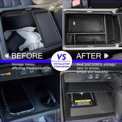 2PCS 2024 2025 2026 Honda CR-V CRV Hybrid Accessories Center Console Organizer Tray for 2025 2024 2023 Honda CR-V (Hybrid) Console Organizer 2024 CRV Console Armrest Tray 2025 CR-V Storage Box