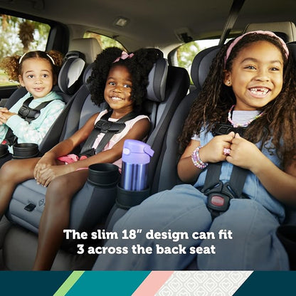 Safety 1st Ellaris 3-in-1 Convertible Car Seat, Slim Fit Design, Rear & Forward-Facing, 5-Position Headrest, Travel-Friendly with Machine-Washable Seat Pad, Peacock Blue