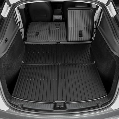 SUPER LINER Tesla Model Y Floor Mats 2025 2026 | Custom Fit All-Weather 11-Piece Set TPE Material| Model Y Juniper Floor Mats Back Seat Protector,Cargo Liner, Trunk & Interior Accessories 5-seat