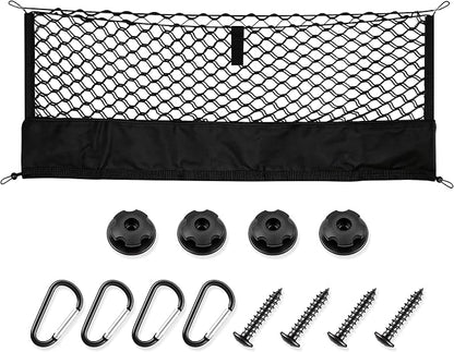 Amiss Truck Bed Cargo Net with Bottom Organizer, Compatible with 2017-2022 Honda CR-V, Portable Storage for Pickup Cargo and Heavy Duty Hook, Exterior Accessories for Car SUV Truck