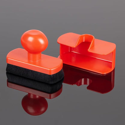 BABYSHEEP Tire Shine Applicator Brush - Extra Large Automotive Tire Dressing Applicator Brush with Storage Stand for Tire Detailing & Car Wash Kit, Black, 3.6 Inch Length (1,Red)