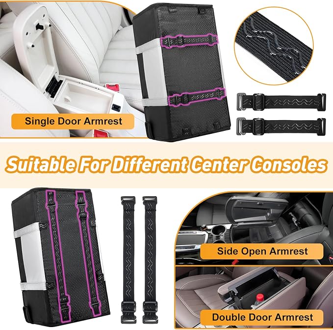 Portable Dog Car Seat for Small Dogs, Booster Seat with Safety Leash & Washable Cushion, Pet Car Seat with Adjustable Straps for Travel - Black&White