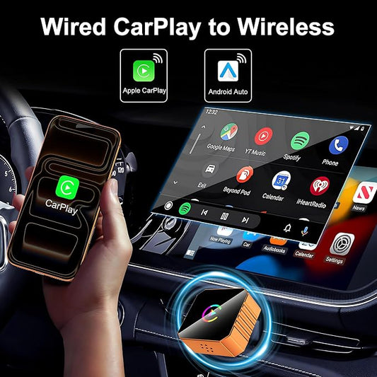 Autolinkr Auto Linkr Auto Linker Pro Wireless CarPlay for iPhone & Android,Screen Mirroring Adapter for Car,Car Screen Mirroring Adapter, Easy Setup, Compatible with iOS 10+,Mini Size,USB/Type C