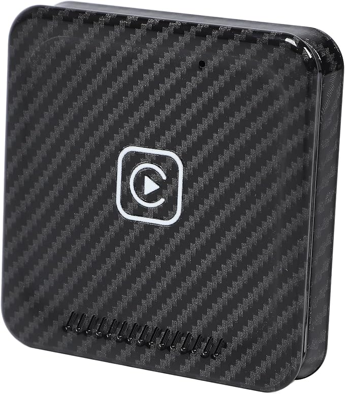 Adapter 2024 Upgrade, for Adapter Convert Wired to BT 5.0 Intelligent Voice Control for Android Auto Adapter (Carbon Fiber)