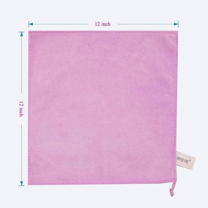 Microfiber Cleaning Cloth Multipurpose Quickly and Easily Clean Windows Mirrors Without Chemicals Wash Clothes for Household Kitchen Boat Car Cleaner Bulk Rags(12"x12") Purple-12 Pack