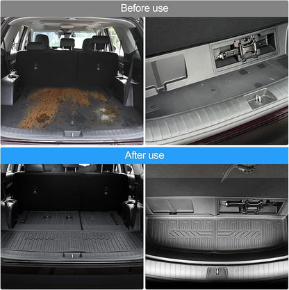 Cargo Mat for 2020-2025 Hyundai Palisade, All Weather TPE Rear Cargo Liner with Seat Back Cover for Hyundai Palisade Accessories (Include Lower Trunk Mat)