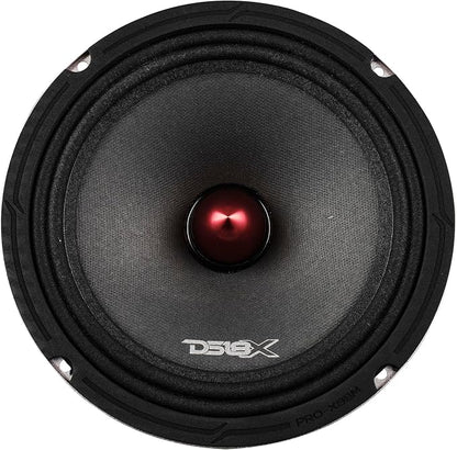 DS18 PRO-X8BM Loudspeaker - 8", Midrange, Red Aluminum Bullet, 550W Max, 275W RMS, 8 Ohms - Premium Quality Audio Door Speakers for Car or Truck Stereo Sound System (1 Speaker)