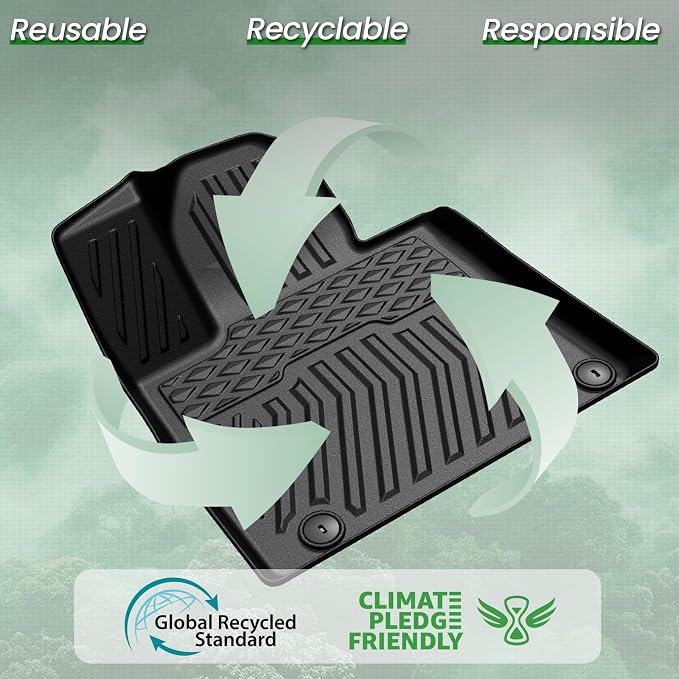 Floor Mats Set for 2021-2024 2025 2026 Kia Sorento Gasoline 6/7 Seats (Not Fit Hybrid), All Weather TPE Backrest Mat Cargo Liner Trunk Mat Accessories, Waterproof and Durable Car Mats