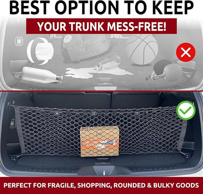 Envelope Style Automotive Elastic Trunk Mesh Cargo Net for Honda Passport EX L Elite 2019-2022- Premium Trunk Organizers and Storage - Luggage Net for SUV - Best Car Organizer Honda Passport