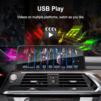 Wireless CarPlay Android Auto Adapter Decoder Retrofit Kit Fits BMW 2012-2016 Year X3 X4 X5 X6 MINI & 1-7 Series with NBT System, Supports Airplay Mirror Link/Camera/USB Drive/Navigation etc
