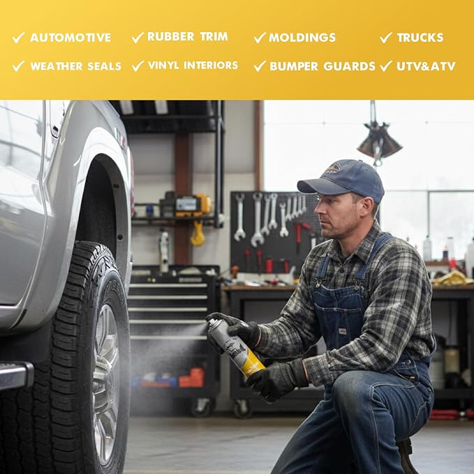 BullSnot! ShineABull Instant Tire Butter & Trim Gloss Spray Silicone-Free, UV Protection, Restores Shine & Moisture to Tires, Bumpers, Seals & More Fast, Easy Application Made in the USA