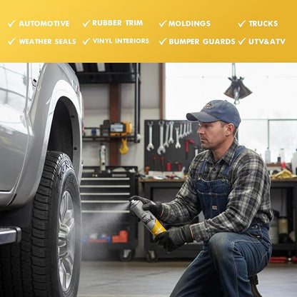 BullSnot! ShineABull Instant Tire Butter & Trim Gloss Spray Silicone-Free, UV Protection, Restores Shine & Moisture to Tires, Bumpers, Seals & More Fast, Easy Application Made in the USA