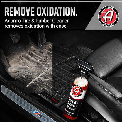 Adam's Tire & Rubber Cleaner (16 oz) - Removes Discoloration From Tires Quickly - Works Great on Tires, Rubber & Plastic Trim and Rubber Floor Mats