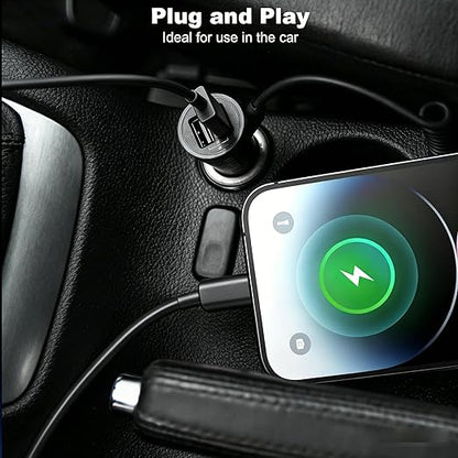 6FT USB A to USB C Charging cable, iPhone 17 Car Carplay Charger Cable for iPhone 17/16/15, iPhone 17E/16E, 15/16/17 Pro Max 15 16 Plus, iPad 10th Gen iPad Pro, Air 5th 4th Mini 6th Replacement Black