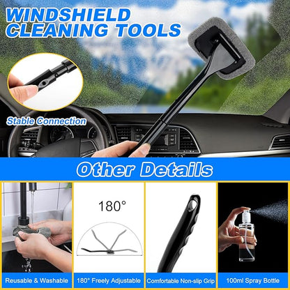 20Pcs Car Cleaning Wash Kit Interior Detailing Cleaner Kit with High Power Handheld Vacuum, Brush Set, Windshield Tool, Duster, Towels, Complete Car Care Tools, Blue