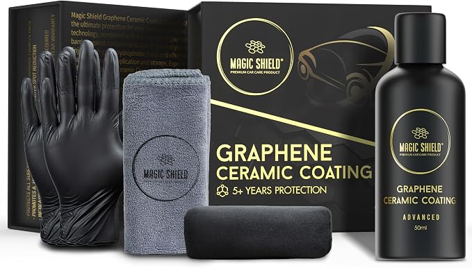 Magic Shield Graphene Coating for Cars │ Self-Healing, 5+ Years Durability │ Advanced SiO2 Ceramic Protection - High Gloss, Anti-Scratch - Perfect for Cars, Motorcycles, Marine, and RVs