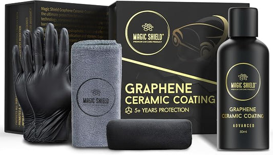 Magic Shield Graphene Coating for Cars │ Self-Healing, 5+ Years Durability │ Advanced SiO2 Ceramic Protection - High Gloss, Anti-Scratch - Perfect for Cars, Motorcycles, Marine, and RVs