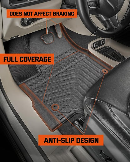 Floor Mats for Chrysler Pacifica & for Voyager 2017-2025 2026 7/8 Seats (Gas Only) Car Accessories with Cargo Liner Trunk, TPE Rubber Weather Carpets for Chrysler 2024 2023 2022 2021 2019 2018