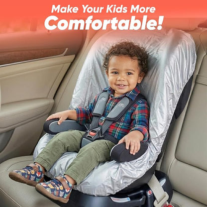 EcoNour Baby Car Seat Sun Shade Cover | Infant Carseat Heat Protector Keeps Toddler Seat at a Cool Temperature | Reflective car seat Sunshade Blocks Out Heat | Baby Travel Accessories