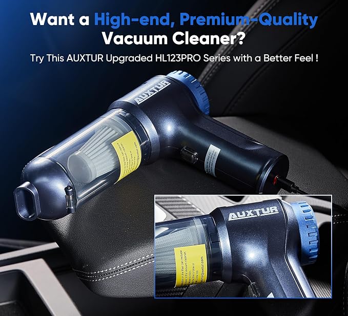 Car Vacuum Cordless, 3 in 1 Handheld Vacuum with Brushless Motor in 14000PA Powerful Suction, Mini Vacuum Cleaner with One-Touch Empty&2 Washable Filters, Portable Air Duster for Home, Desktop