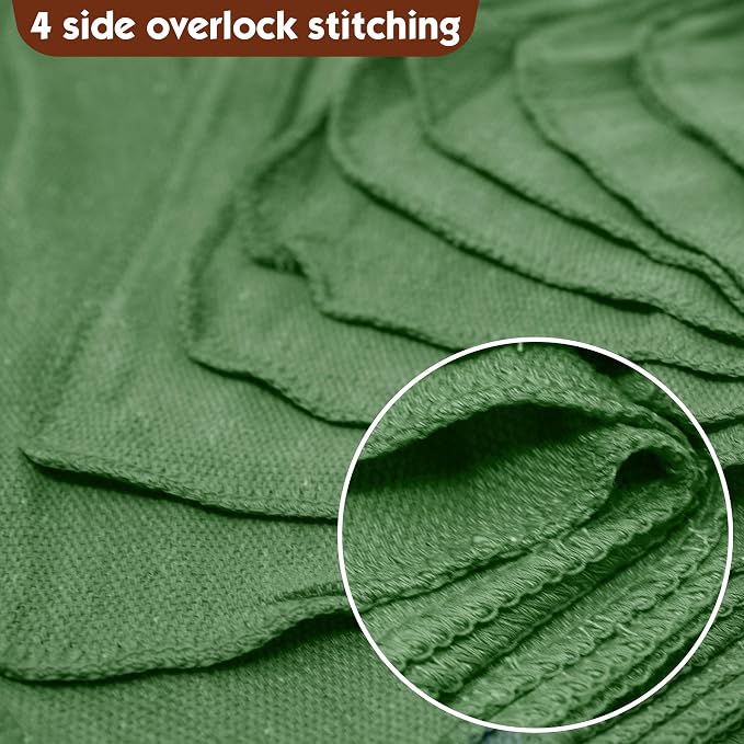 Nabob Wipers Auto Mechanic Shop Towels 25 Pack Bulk Shop Rags 100% Cotton Size 14"x14" Commercial Grade (25 Pack, Green)