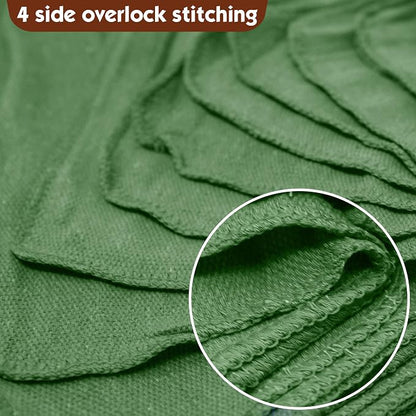 Nabob Wipers Auto Mechanic Shop Towels 25 Pack Bulk Shop Rags 100% Cotton Size 14"x14" Commercial Grade (25 Pack, Green)