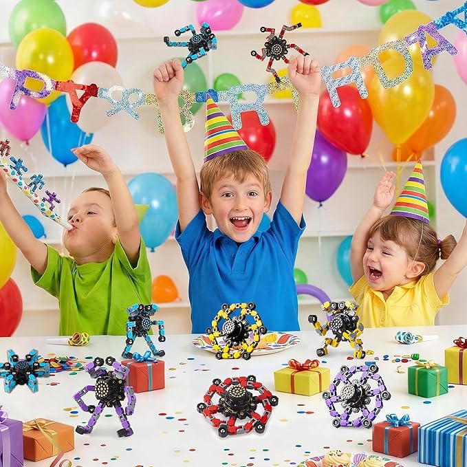 Gokeey Transformable Fidget Spinners for Kids and Adults Stress Relief Sensory Toys for Boys and Girls Fingertip Gyros for Kids Classroom Birthday Party Favors