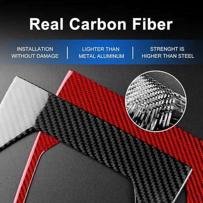AIRSPEED Hard Carbon Fiber for Toyota GR86 Subaru BRZ 2021 2022 2023 2024 2025 Car Gear Shift Panel Cover Center Console Gearbox Panel Interior Trim Accessories, Black, Manual Transmission