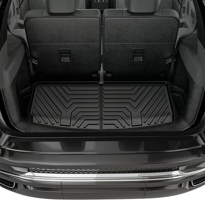YITAMOTOR Floor Mats for Chrysler Pacifica 2017-2026 7/8 Passenger (No Hybrid) & Voyager 2020-2026, Custom Fit All Weather Anti-Slip TPE Rubber Automotive Accessories, 3 Row & Cargo Liner Set, Black
