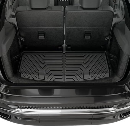 YITAMOTOR Floor Mats for Chrysler Pacifica 2017-2026 7/8 Passenger (No Hybrid) & Voyager 2020-2026, Custom Fit All Weather Anti-Slip TPE Rubber Automotive Accessories, 3 Row & Cargo Liner Set, Black